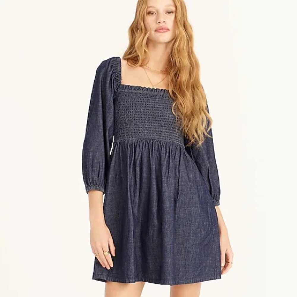J. Crew Smocked Dress